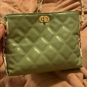 Light green cross body purse